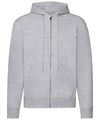 Fruit of the Loom SS222 Classic 80/20 hooded sweatshirt jacket — Heather Grey