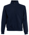 Fruit of the Loom SS230 Classic 80/20 zip neck sweatshirt — Deep Navy