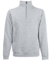 Fruit of the Loom SS230 Classic 80/20 zip neck sweatshirt — Heather Grey