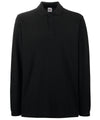 Fruit of the Loom SS258 Premium long sleeve polo — Black