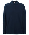 Fruit of the Loom SS258 Premium long sleeve polo — Deep Navy