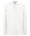 Fruit of the Loom SS258 Premium long sleeve polo — White