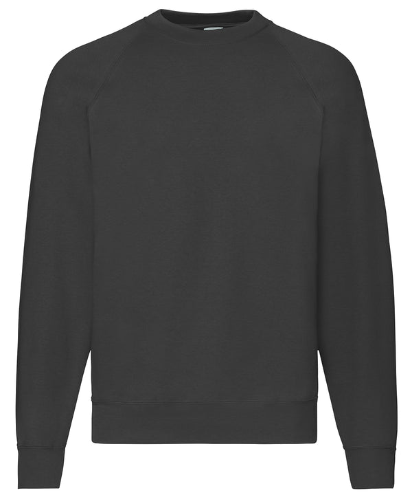 Fruit of the Loom SS270 Classic 80/20 raglan sweatshirt — Black