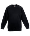 Fruit of the Loom SS271 Kids classic raglan sweatshirt — Black