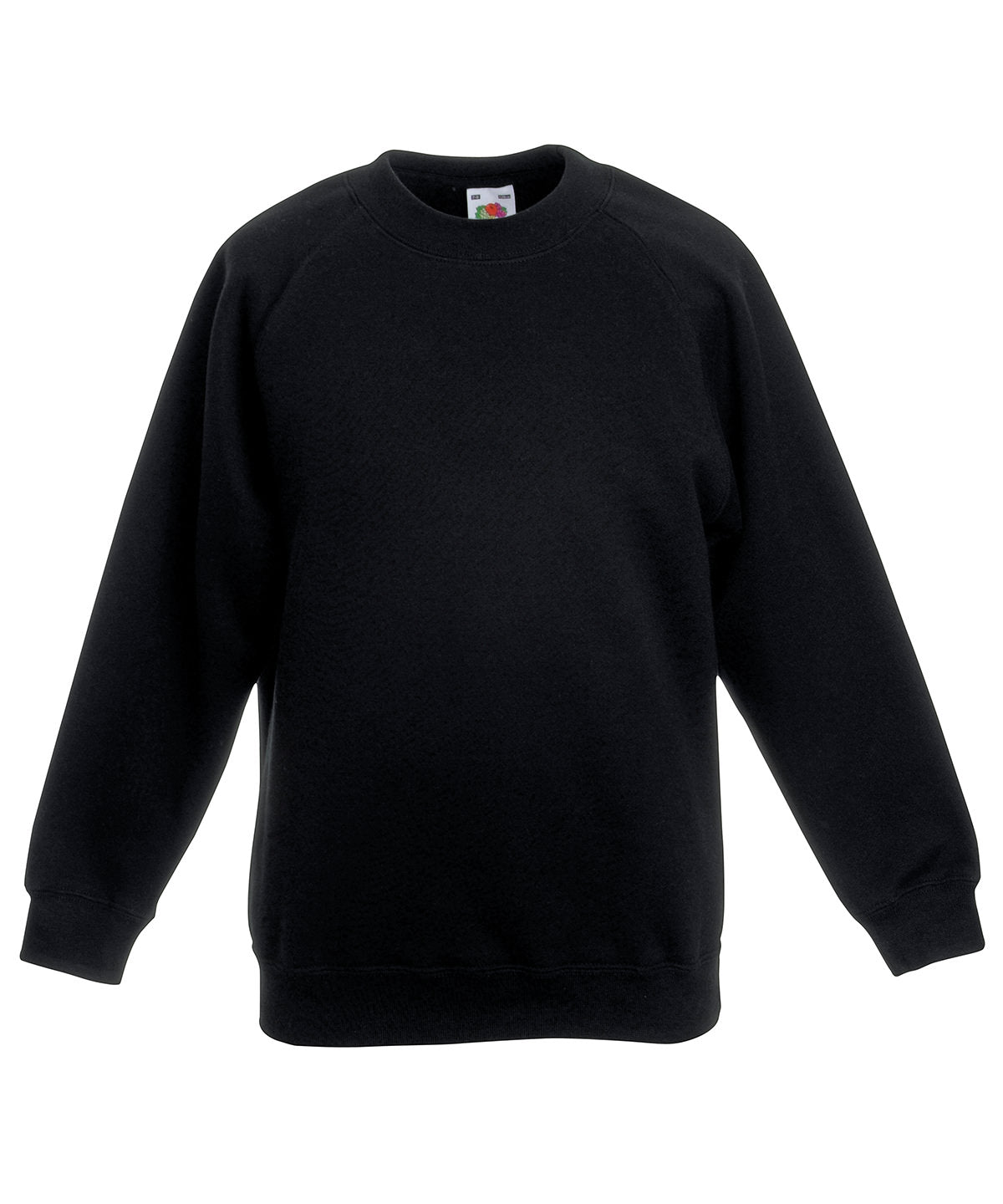 Fruit of the Loom SS271 Kids classic raglan sweatshirt — Black