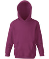 Fruit of the Loom SS273 Kids classic hooded sweatshirt — Burgundy
