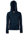 Fruit of the Loom SS312 Women's premium 70/30 hooded sweatshirt jacket — Deep Navy