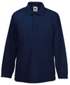 Fruit of the Loom SS320 Kids long sleeve 65/35 polo — Deep Navy