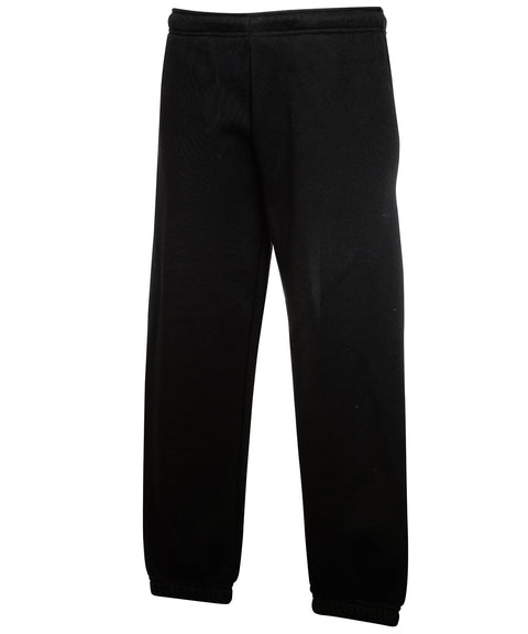 Fruit of the Loom SS323 Kids classic elasticated cuff jog pants — Black