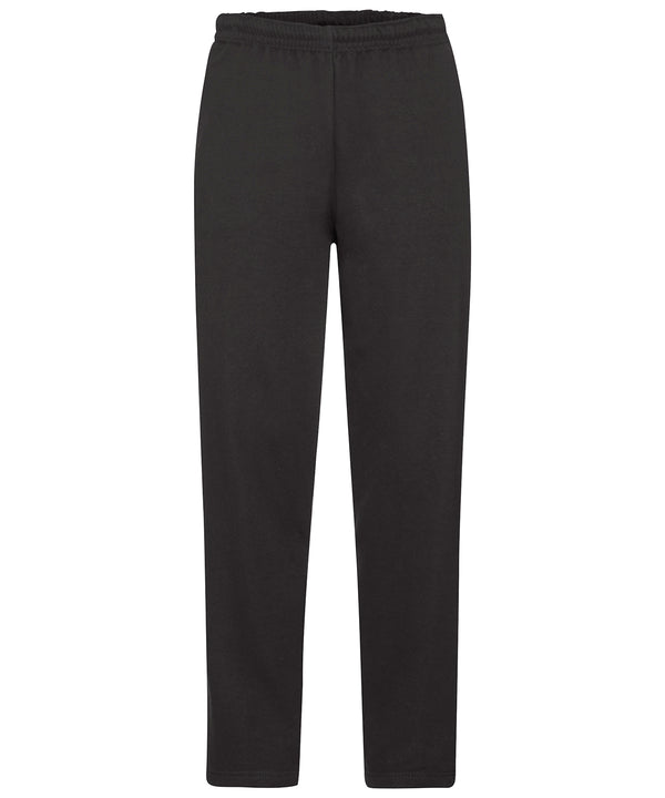 Fruit of the Loom SS324 Classic 80/20 open leg sweatpants — Black