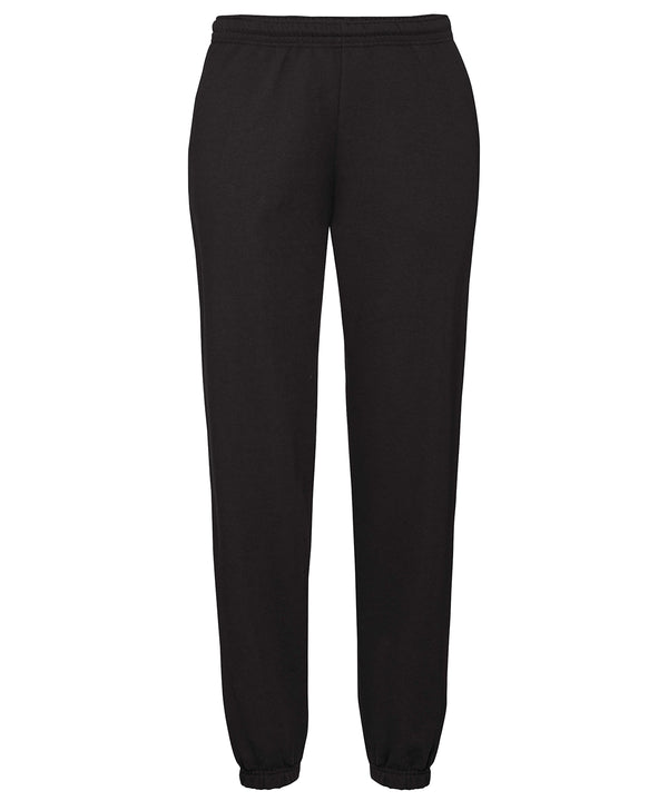Fruit of the Loom SS405 Classic 80/20 elasticated sweatpants — Black