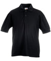 Fruit of the Loom SS417 Kids 65/35 piqué polo — Black