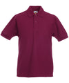 Fruit of the Loom SS417 Kids 65/35 piqué polo — Burgundy