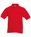 Fruit of the Loom SS417 Kids 65/35 piqué polo — Red