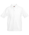 Fruit of the Loom SS417 Kids 65/35 piqué polo — White