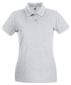 Fruit of the Loom SS505 Women's premium polo — Heather Grey