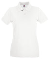 Fruit of the Loom SS505 Women's premium polo — White