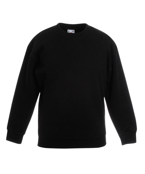 Fruit of the Loom SS801 Kids premium set-in sweatshirt — Black