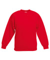 Fruit of the Loom SS801 Kids premium set-in sweatshirt — Red