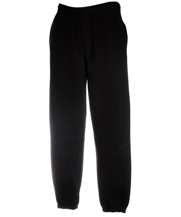 Fruit of the Loom SS805 Premium 70/30 elasticated sweatpants — Black