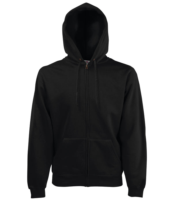 Fruit of the Loom SS822 Premium 70/30 hooded sweatshirt jacket — Black
