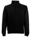Fruit of the Loom SS830 Premium 70/30 zip-neck sweatshirt — Black