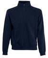 Fruit of the Loom SS830 Premium 70/30 zip-neck sweatshirt — Deep Navy