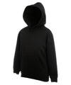 Fruit of the Loom SS873 Kids premium hooded sweatshirt — Black