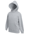 Fruit of the Loom SS873 Kids premium hooded sweatshirt — Heather Grey