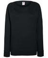 Fruit of the Loom SS960 Women's lightweight raglan sweatshirt — Black