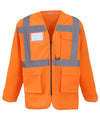 Yoko YK014 Hi-vis executive long sleeve waistcoat (HVJ800)