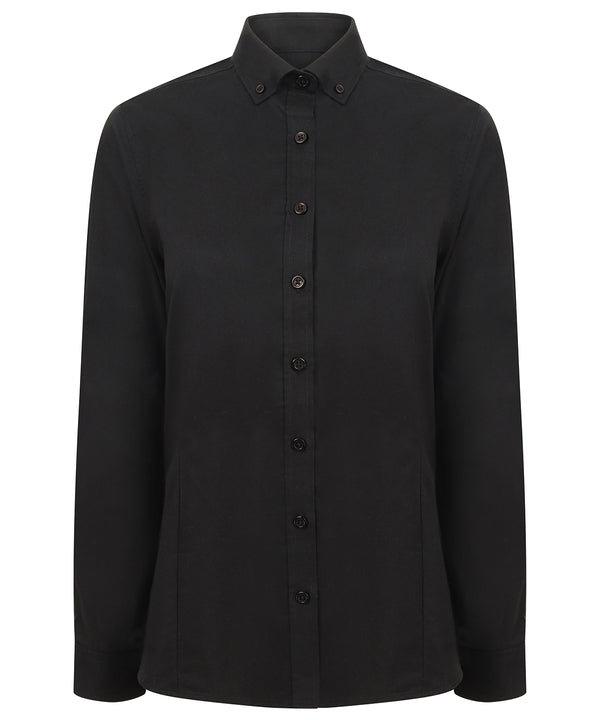 Henbury HB513 Women's modern long sleeve Oxford shirt