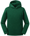 Russell J265B Kids authentic hooded sweatshirt — Bottle Green