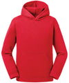 Russell J265B Kids authentic hooded sweatshirt — Classic Red