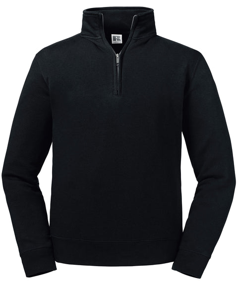 Russell J270M Authentic ¼ zip sweatshirt — Black