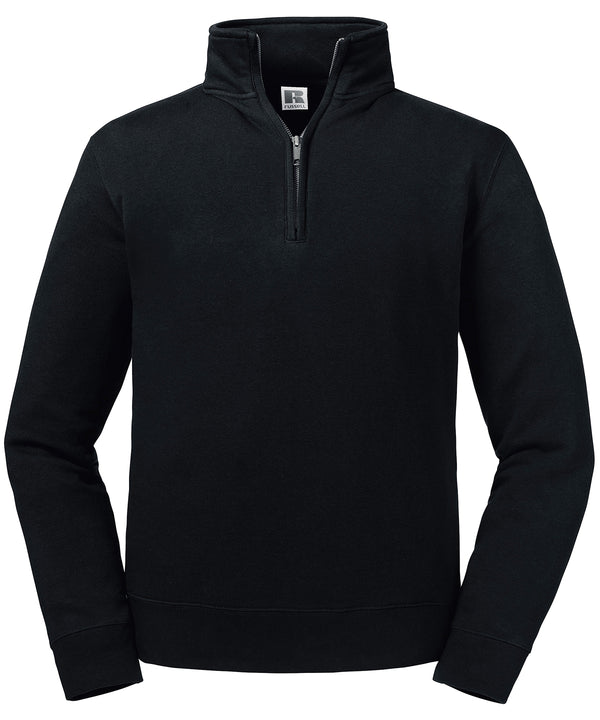 Russell J270M Authentic ¼ zip sweatshirt — Black