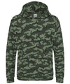 AWDis JH14J Kids camo hoodie - Green Camo
