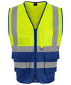 ProRTX RX705 Executive waistcoat - HV Yellow/Royal Blue
