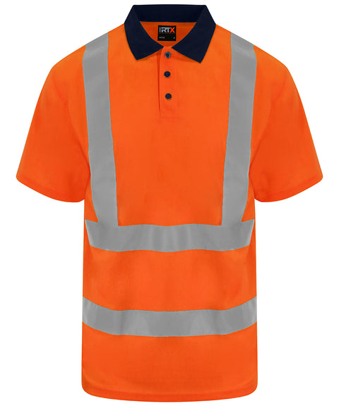 ProRTX RX710 High visibility polo - HV Orange/Navy