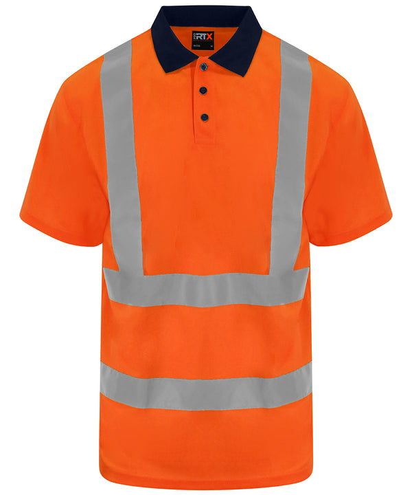 ProRTX RX710 High visibility polo - HV Orange/Navy