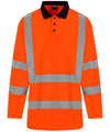 ProRTX RX715 High visibility long sleeve polo - HV Orange/Navy