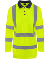 ProRTX RX715 High visibility long sleeve polo - HV Yellow/Navy