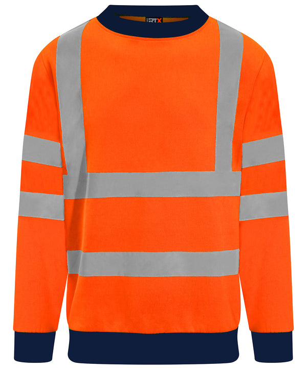 ProRTX RX730 High visibility sweatshirt - HV Orange/Navy
