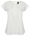 Henbury HB597 Women's pleat front short sleeve blouse