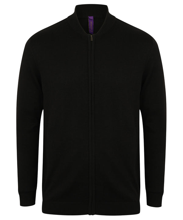 Henbury HB718 Unisex zip-through cardigan