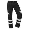 LEO CT02 Ilfracombe - Hi-Vis Ecoviz Poly/Cotton Cargo Trouser — Black
