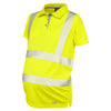 LEO PM03 Lovacott - Hi-Vis Ecoviz Performance+ Maternity Polo Shirt — Yellow