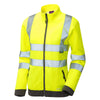 LEO SSL03 Hollicombe - Hi-Vis Ecoviz Womens Zipped Sweatshirt — Yellow