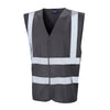 LEO W05 Pilton - Ecoviz Reflective Waistcoat — Grey