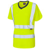 LEO TL01 Belstone - Hi-Vis Ecoviz Comfort Womens T-Shirt — Yellow